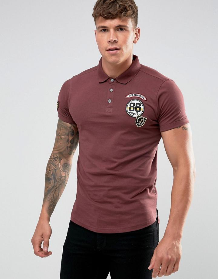 Juice Patch Polo Shirt - Red