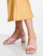 Monki Mahalia Heeled Sandals In Pink