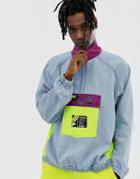 Fila Doug 1/2 Denim Overhead Jacket With Front Pocket - Blue