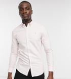 Farah Brewer Tall Cotton Slim Fit Oxford Shirt In Pink - Pink
