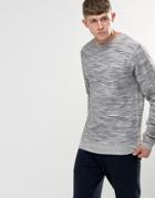 Bellfield Space Dye Loopback Marl Sweatshirt - Gray