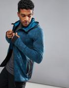 O'neill Activewear Easy Full Zip Hoodie Hyperdry In Blue Print - Blue