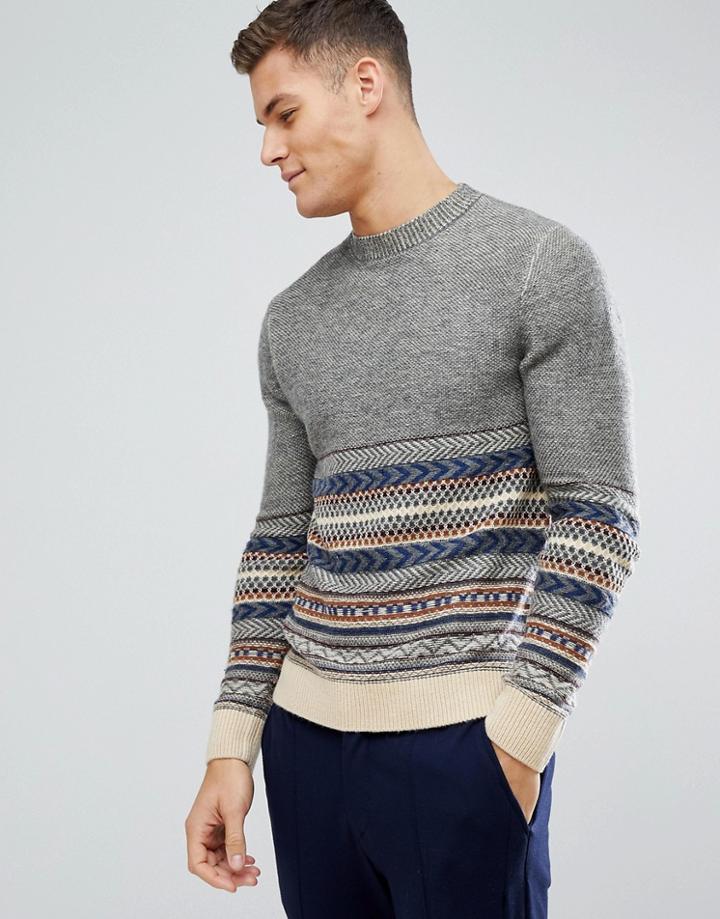 Stradivarius Patterned Knit Sweater - Multi
