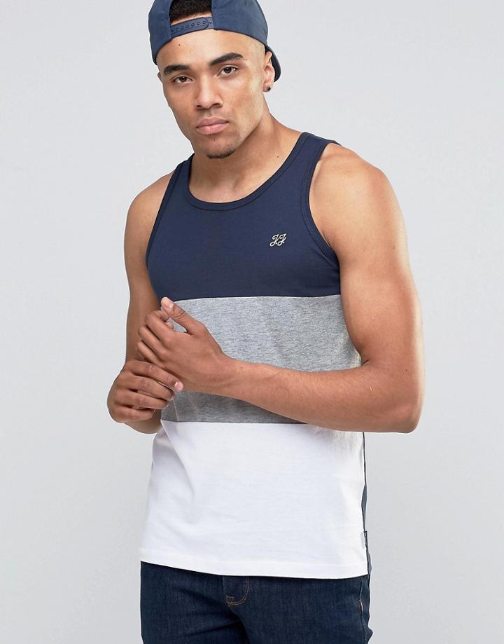 Jack & Jones Color Block Tank - Navy Gray