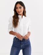 Glamorous Structured Shirt In Cotton-white