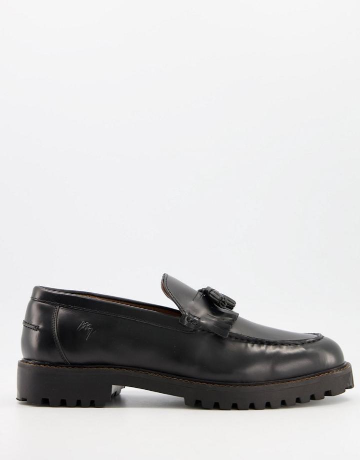 River Island Chunky Loafers In Black