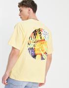 Pull & Bear Graphic Back Print T-shirt In Yellow-white