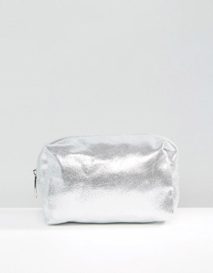 Pimkie Metallic Makeup Bag - Silver