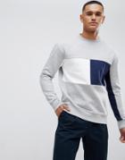New Look Sweatshirt With Crew Neck In Gray Marl - Gray