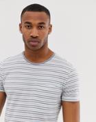 Selected Homme Stripe T-shirt With Pocket In Organic Cotton - Blue
