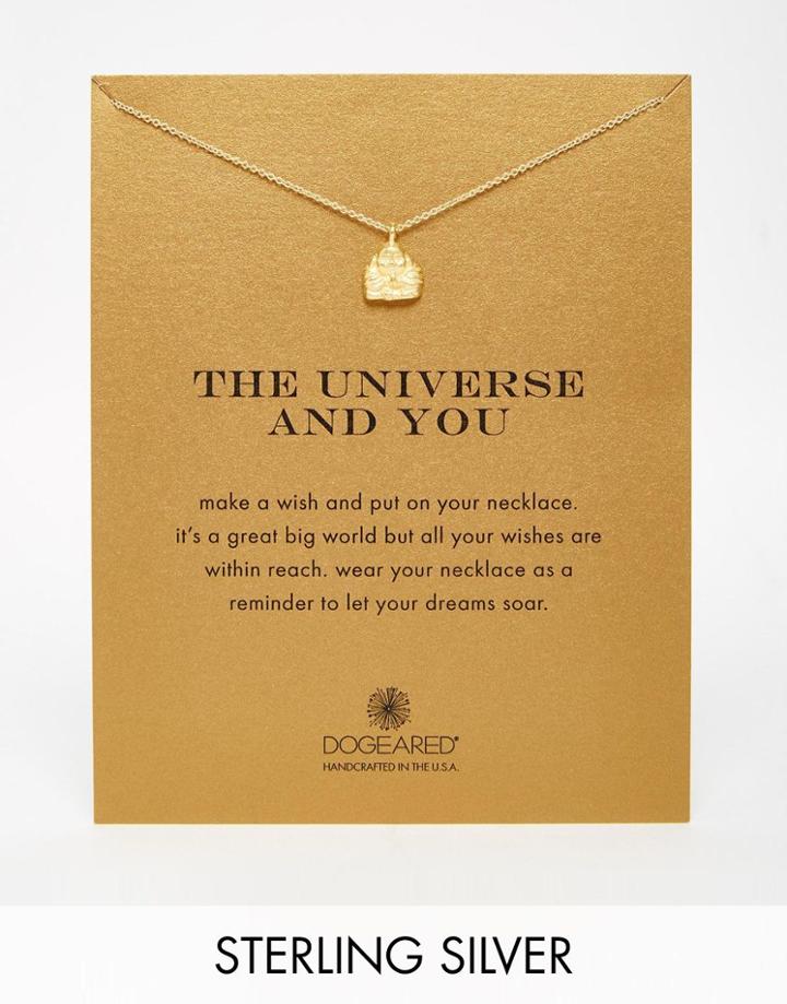 Dogeared Gold Plated The Universe & You Happy Buddha Necklace - Gold