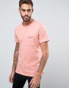 Another Influence Raw Edge Slub Pocket T-shirt - Pink