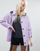 Asos Distressed Jacket - Purple