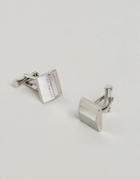 Ted Baker Rose Silver Cufflinks With Semi-precious Stone - Silver