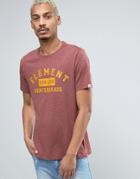 Element Logo Skateboard T-shirt In Red Heather - Red