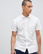 Selected Homme Short Sleeve Linen Shirt - White