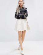 Weekday Press Pack Skirt With Side Tie - White