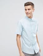 D-struct Basic Oxford Short Sleeve Shirt - Blue