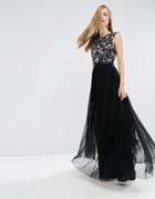 Needle & Thread Floral Ombre Maxi Dress - Black