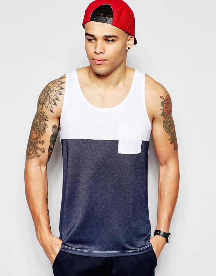 Asos Skater Tank With Indigo Bottom