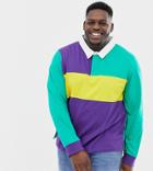 Another Influence Plus Rugby Long Sleeve Top-purple