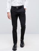 Burton Menswear Black Slim Pants With Stretch - Black