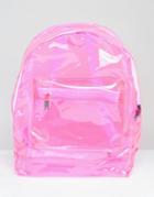Mi-pac Transparent Classic Backpack In Pink - Pink