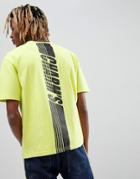 Charm's T-shirt In Neon Yellow With Back Print - Yellow