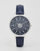 Asos Zodiac Dial Watch - Navy