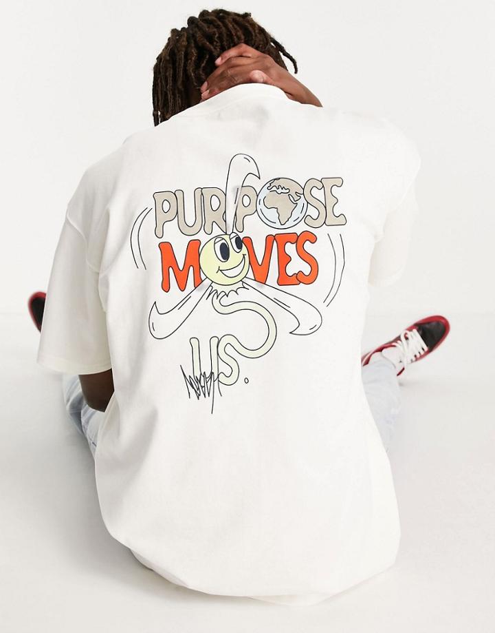 Nike Revival Purpose Back Print T-shirt In Off White-neutral
