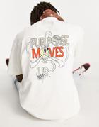 Nike Revival Purpose Back Print T-shirt In Off White-neutral