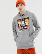 Adidas Skateboarding Beavis And Butthead Logo Hoodie Gray Du2859 - Gray