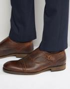 Selected Homme Bolton Leather Monk Shoes - Brown