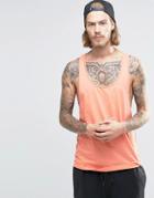 Asos Tank With Extreme Racer Back In Coral - Pink