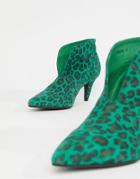 Sofie Schnoor Leopard Print Heeled Boot - Green