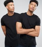Asos Design Tall T-shirt With Crew Neck 2 Pack Multipack Saving - Multi