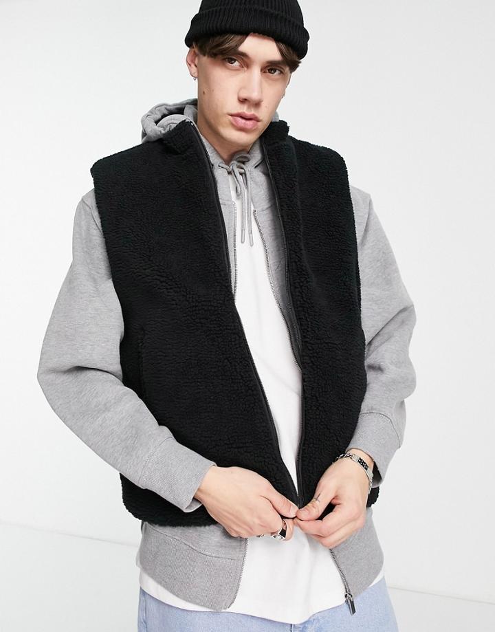 Sixth June Sherpa Vest In Black