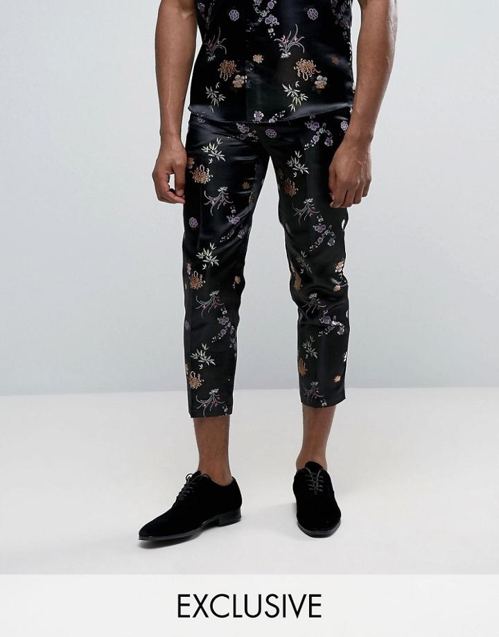 Reclaimed Vintage Brocade Pants - Black