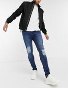 Voi Sirius Super Skinny Jeans In Mid Blue-blues