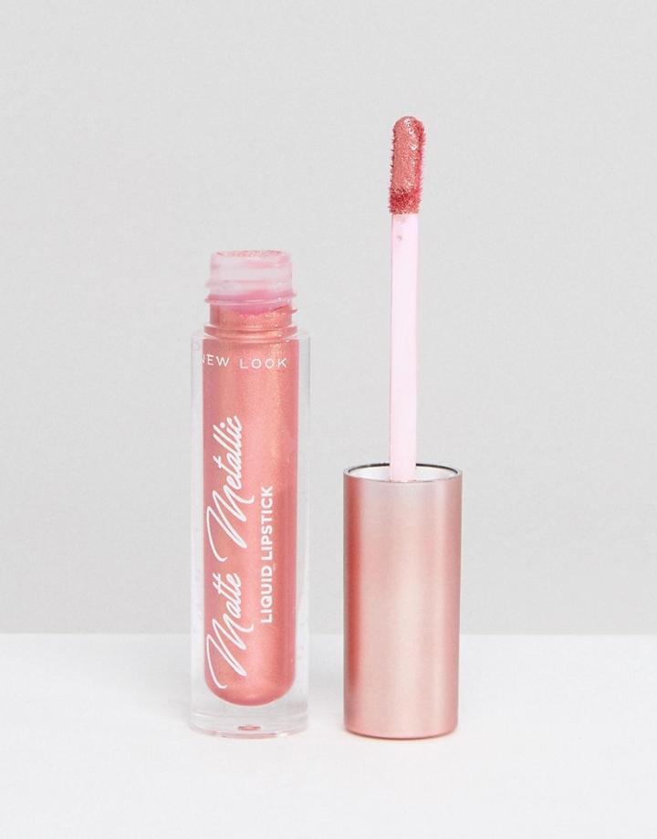 New Look Metallic Matte Liquid Lipstick - Pink