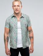 Mambo Short Sleeve Shirt Tiki Bar - White