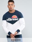 Ellesse Chevron Sweatshirt With Classic Logo - Navy