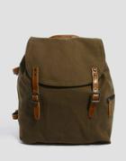 Royal Republiq Legioner Mine Canvas Backpack In Olive - Green