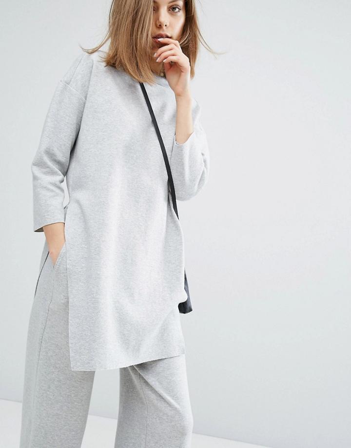 Dr Denim Rylen Long Line Co-ord Sweater - Gray