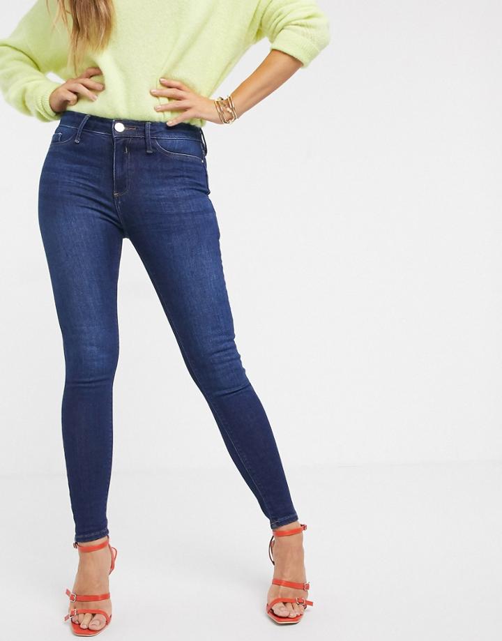 River Island Molly Jeans In Dark Wash-blues