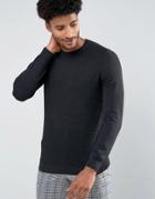 Mango Man Textured Sweater In Dark Gray - Gray