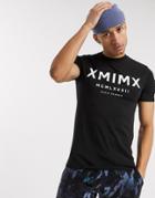 Asos Design Skinny T-shirt With Roman Numerals Logo In Black