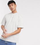 Collusion T-shirt In Gray Marl-white
