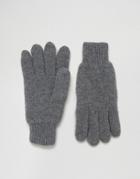 Selected Homme Gloves In Wool - Gray