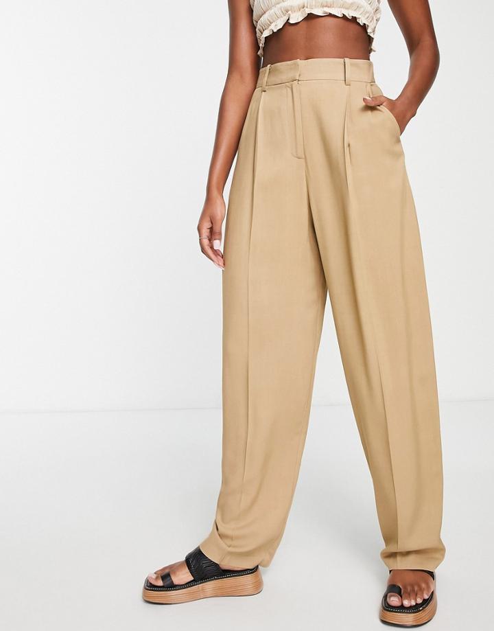 Topshop Mensy Tonic Pants In Sand - Part Of A Set-neutral
